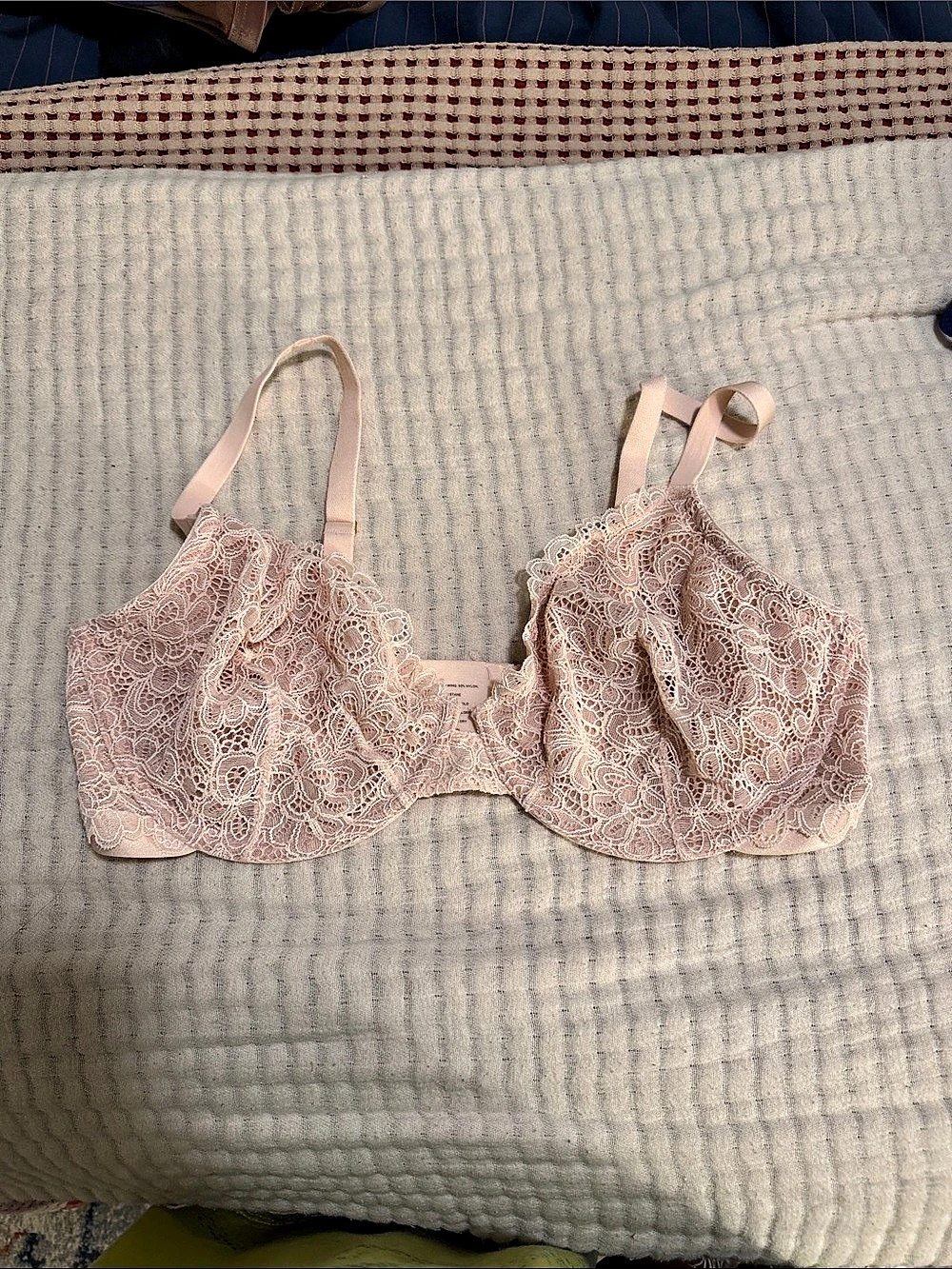 Soma Unlined Plunge Bra Lace Bra Pink 38DD